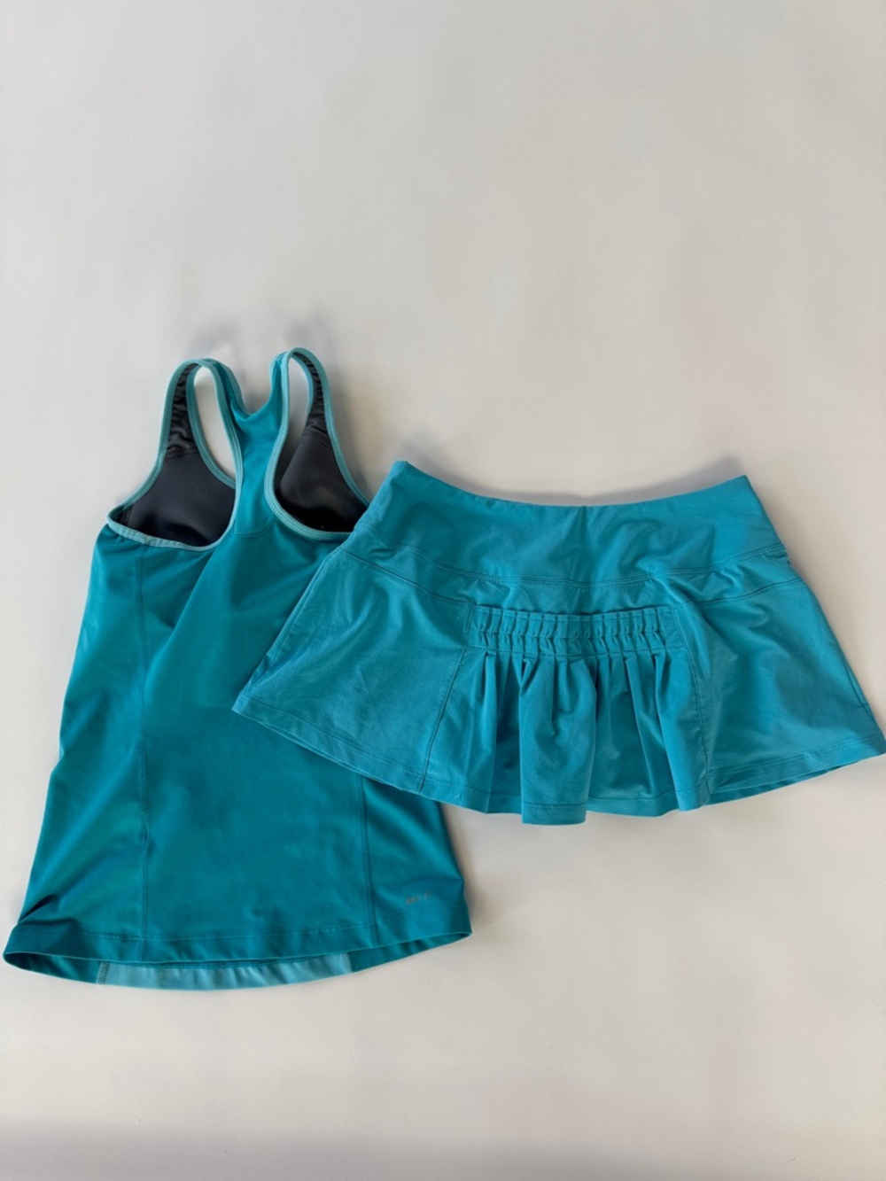 Nike Dri-Fit Blue & Gold Tank & Tennis Skirt Set - Picture 8 of 11